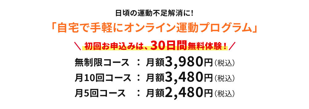 「自宅で手軽に オンライン運動プログラム」